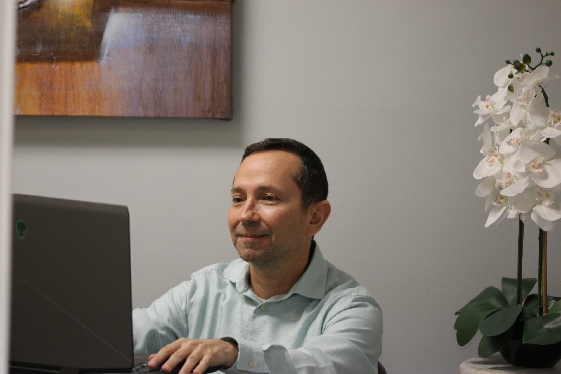 Dr. Victor J. Dongo preparing a personalized treatment plan